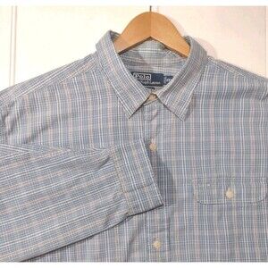 Vintage Polo Ralph Lauren Matlock Button Shirt Tartan Men's XXL Cotton